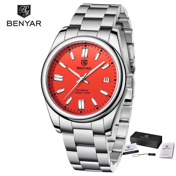 RelojesBENYAR - reloj deportivo automático - acero inoxidable - resistente al agua