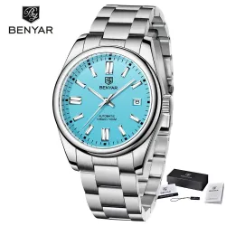 BENYAR - montre de sport automatique - acier inoxydable - étanche