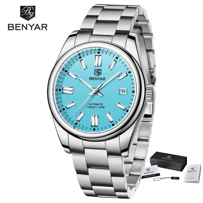 BENYAR - montre de sport automatique - acier inoxydable - étanche