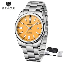 BENYAR - montre de sport automatique - acier inoxydable - étanche