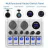 Wasserdichte Metallwippe - Kippschalterfeld - Sicherungsautomat - USB - 4/6-fach