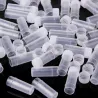 Frascos de amostra de plástico - mini-recipientes transparentes para comprimidos / cápsulas - com tampa - 5 ml - 50 peças
