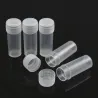 Tubos centrífugosFrascos de muestra de plástico - mini recipientes transparentes para píldoras / cápsulas - con tapa - 5 ml -...