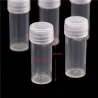 Plastprovflaskor - mini klara piller / kapselbehållare - med lock - 5 ml - 50 stycken