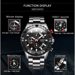 LIGE - sports Quartz watch - luminous - waterproof - stainless steelWatches