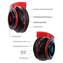 B39 - LED - Casque sans fil Bluetooth - casque avec microphone