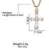 CollaresColgante en forma de cruz de cristal - con collar
