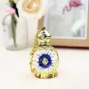 Bottiglia di profumo in metallo vintage - contenitore in vetro - con contagocce - portachiavi - 3ml