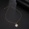 CollarColgante de hoja de arce - collar de acero inoxidable