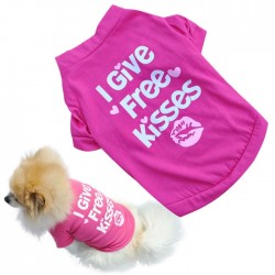 "I give free kisses" - t-shirt til hunde/katte