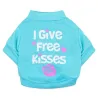 "I give free kisses" - t-shirt pour chiens/chats