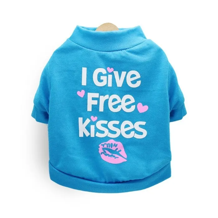 "I give free kisses" - t-shirt per cani/gatti