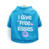 "I give free kisses" - t-shirt per cani/gatti