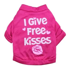 "I give free kisses" - t-shirt för hundar/katter