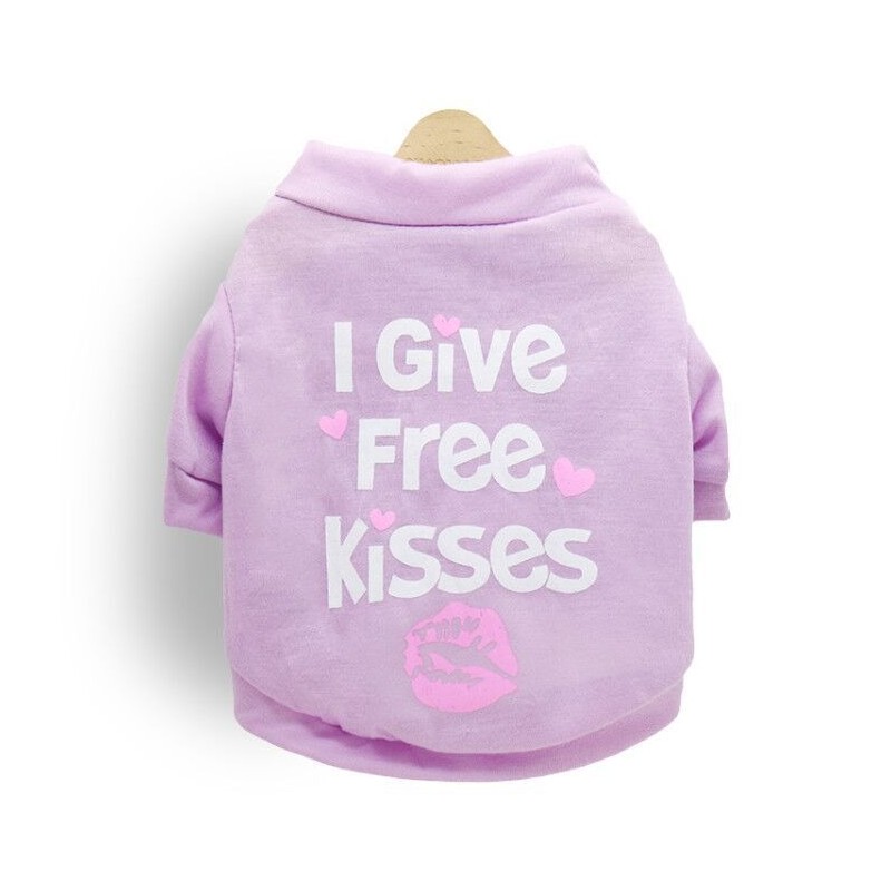 "I give free kisses" - t-shirt per cani/gatti
