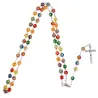 Farverige perler rosenkrans