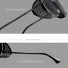 KINGSEVEN - retro runde solbriller - steampunk stil - udhulet flip stel
