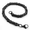316L armbånd i rustfrit stål - geometrisk byzantinsk ledkæde - unisex