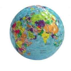 Bola de golfe - mapa do mundo impresso