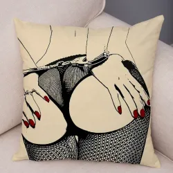 Fundas de cojinesFunda de cojín decorativa - chica sexy - 45 * 45 cm