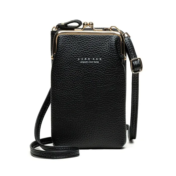 Liten crossbody-veske - lommebok / telefonholder - med glidelås