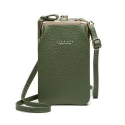 Liten crossbody-veske - lommebok / telefonholder - med glidelås
