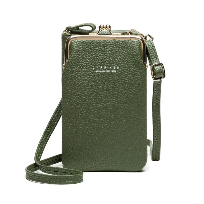 Liten crossbody-veske - lommebok / telefonholder - med glidelås