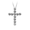 CollarColgante cruz de cristal blanco - con collar