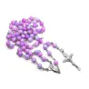 CollarRosario de cuentas moradas