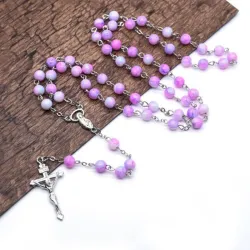 Lilla perler rosenkrans