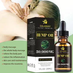 Huile de graines de chanvre biologique - soulagement de l'anxiété / du stress / de la douleur - aide au sommeil - huile de massa