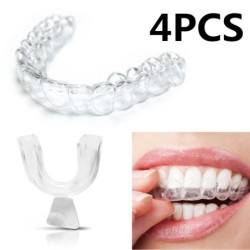 Silikon-Übernacht-Mundschutz – Zahnaufhellung – gegen Knirschen/Pressen – 4 Stück