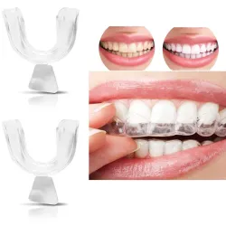 Protège-dents de nuit en silicone - blanchiment des dents - contre le grincement / serrement - 4 pièces