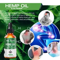 2000 mg MO TULIP - huile de graines de plantes bio - soulagement de la douleur - stress - anxiété - huile de massage