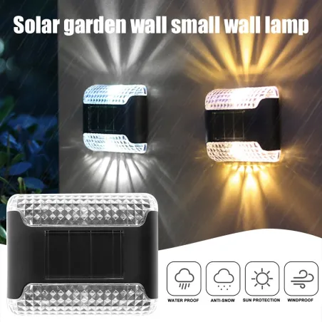 Applique solaire de jardin - up/down light - LED - étanche