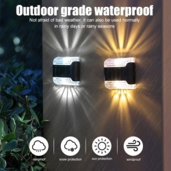Luminária de parede solar para jardim - luz ascendente / descendente - LED - à prova d'água