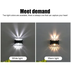 Solar hage vegglampe - opp / ned lys - LED - vanntett