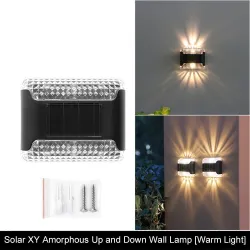 Solar hage vegglampe - opp / ned lys - LED - vanntett