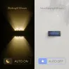 LED solcellelys - utendørs vegglampe - vanntett - opp/ned lys