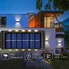 LED solcellelys - utendørs vegglampe - vanntett - opp/ned lys