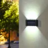 LED solcellelys - utendørs vegglampe - vanntett - opp/ned lys