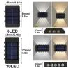 LED solcellelys - utendørs vegglampe - vanntett - opp/ned lys