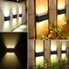 LED solcellelys - utendørs vegglampe - vanntett - opp/ned lys