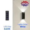 LED solcellelys - utendørs vegglampe - vanntett - opp/ned lys