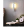 Nowoczesna lampa ścienna LED - z włącznikiem - okrągła - kwadratowa - 6WKinkiety