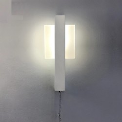 Candeeiro de parede LED moderno - com interruptor - redondo - quadrado - 6W