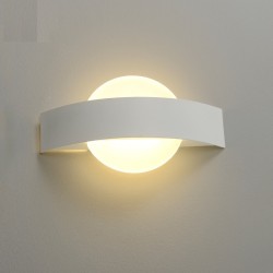 Moderne LED væglampe - firkantet / rund - 4W