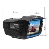 2 i 1 - antilaser - bilradardetektor - G-sensor - DVR-kamerainspelare - HD 720P