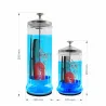 Hairdressing tools sterilization - disinfecting jar - glass bottle - scissors / combsHair