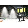 Solcellegatelys - dobbelthodet lampe - PIR bevegelsessensor - vanntett - 200 COB - 3000mAh